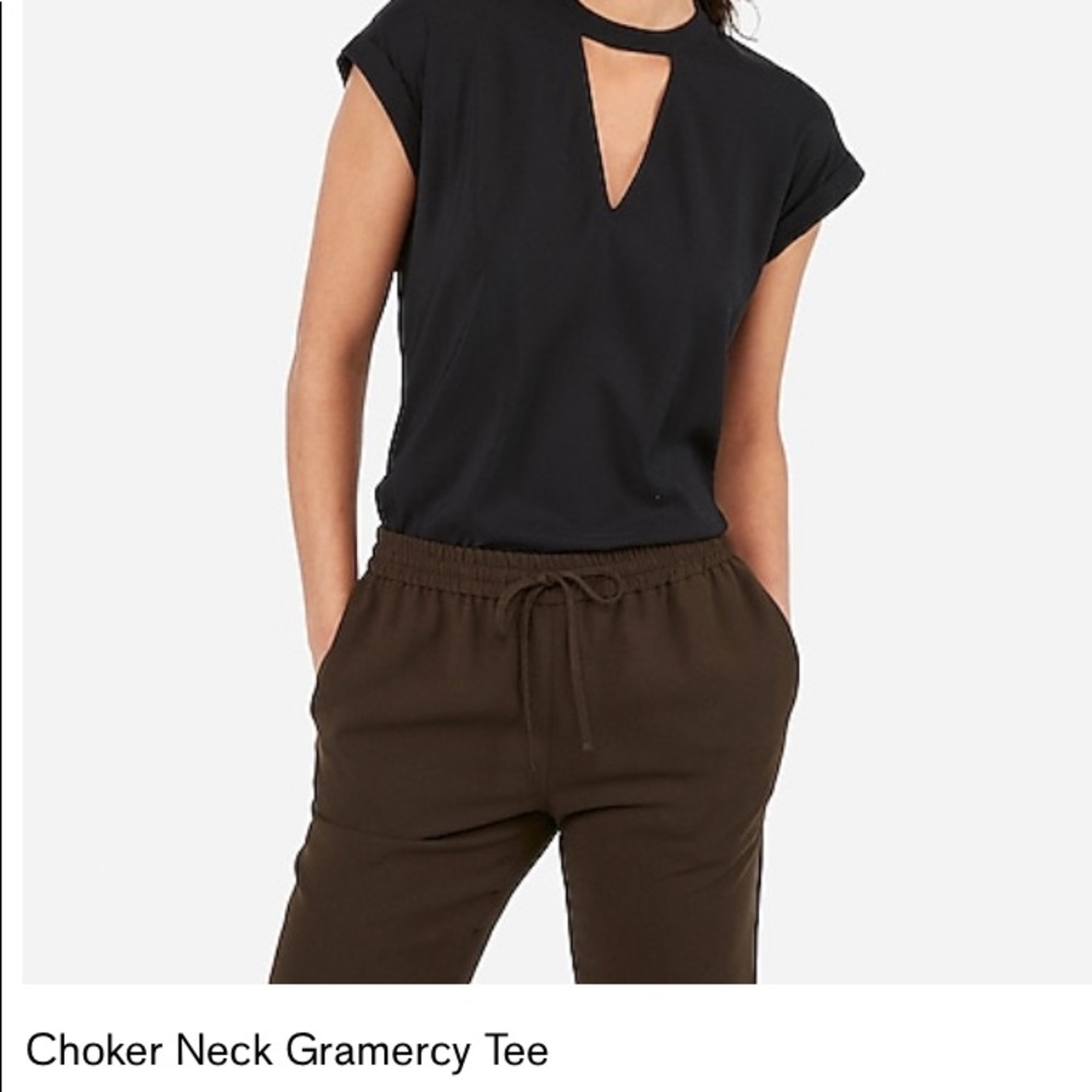 Express choker gramercy tee in red